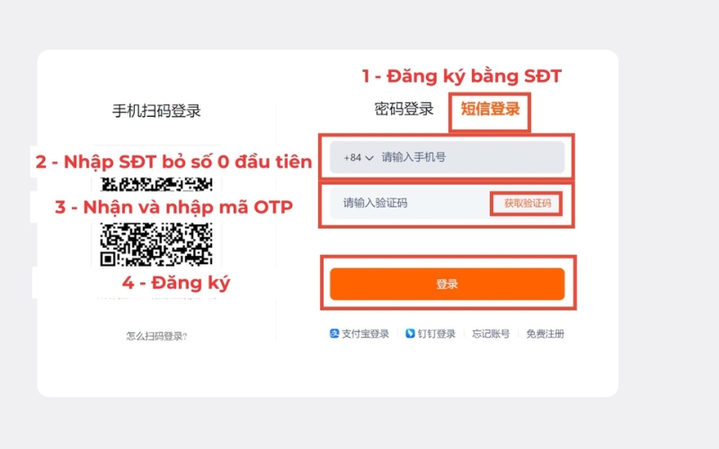 Đăng ký tài khoản Tmall để săn hàng sale