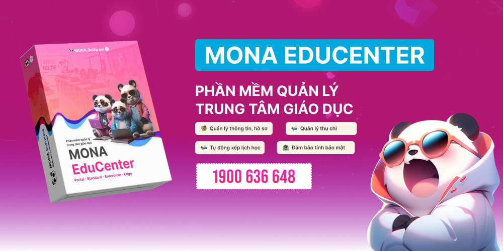 phần mềm hỗ trợ quản lý trung tâm giáo dục MONA Educenter