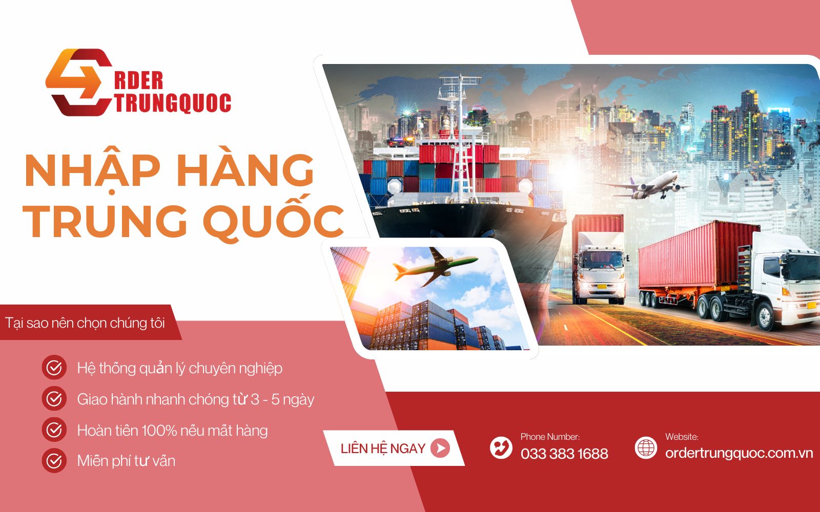 Order Trung Quốc - Công ty nhập hộ hàng Trung Quốc về Việt Nam uy tín